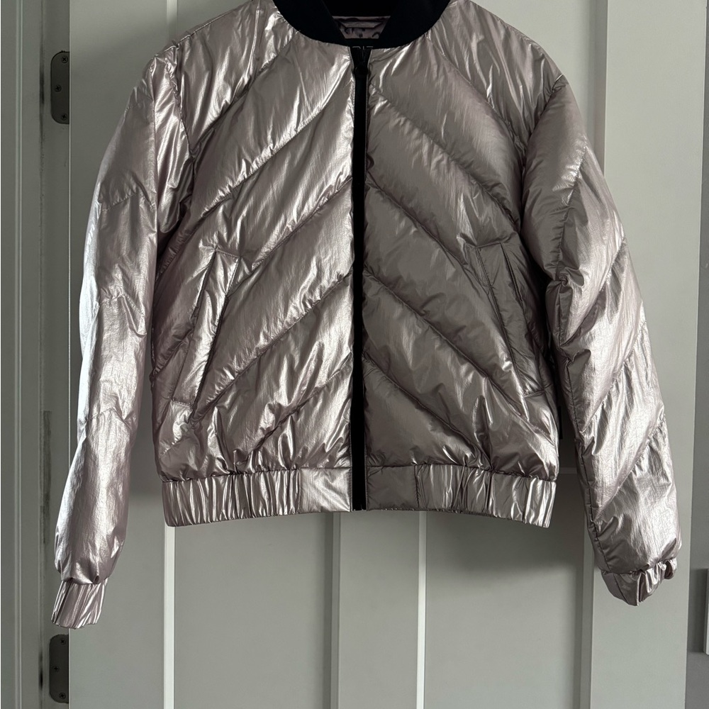 NOIZE Metallic Pink Puffer Jacket. Size small